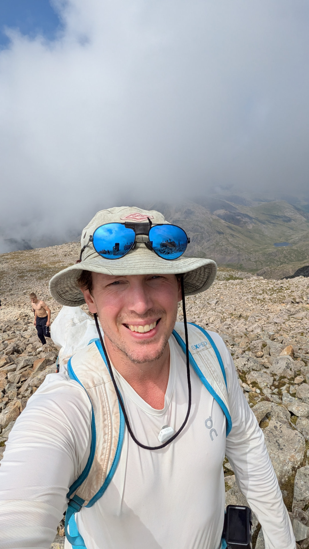 Martin Gårdling on the Scafell Pike summit ridge, England, July 2026